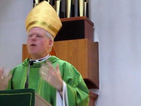 Bishop Bergie during his homily